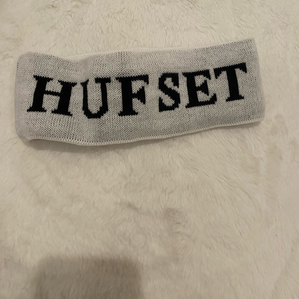 HUF HUF SET Stretchy Adjustable Headband Sweatband White Black